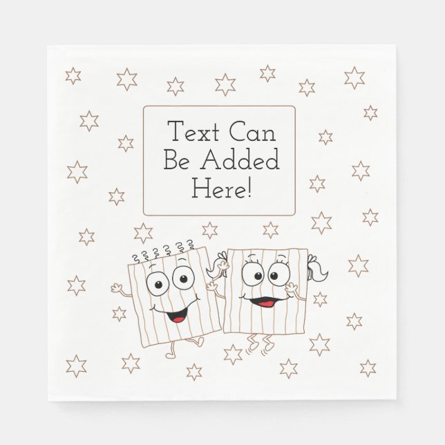 Passover White Standard Napkins Matzah Happy Serviette (Vorderseite)