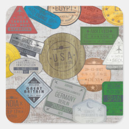 Passport-Ausschuss Quadratischer Aufkleber