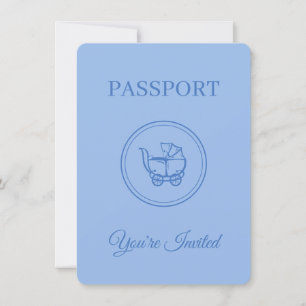 Passport Baby Shower Adventure erwartet Einladung