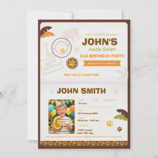 Passport Birthday Invitation – Travel Adventure  Einladung