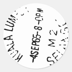 Passport-Briefmarke Runder Aufkleber