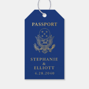 Passport Eagle Emblem Travel Theme Gefallen Tag Geschenkanhänger