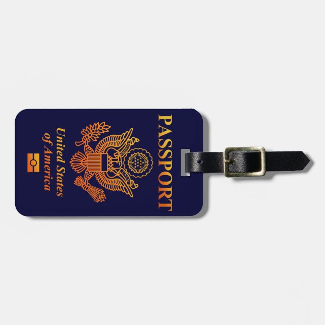 PASSPORT(USA) GEPÄCKANHÄNGER (Vorderseite horizontal)