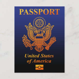 PASSPORT (USA) POSTKARTE
