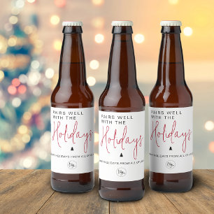 Passt gut zu den Feiertagen Geschäft-Logo hinzufüg Bierflaschenetikett