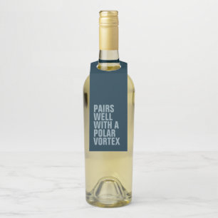 Passt gut zu einem polaren Wirbelsaum-Winterwein Flaschenanhänger