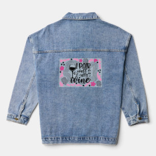 Passt gut zum Wein Denim Jean Jacke