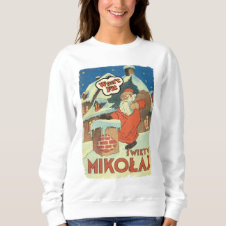 Passt nicht - Lustiger Retro-Weihnachtsmann. Sweatshirt