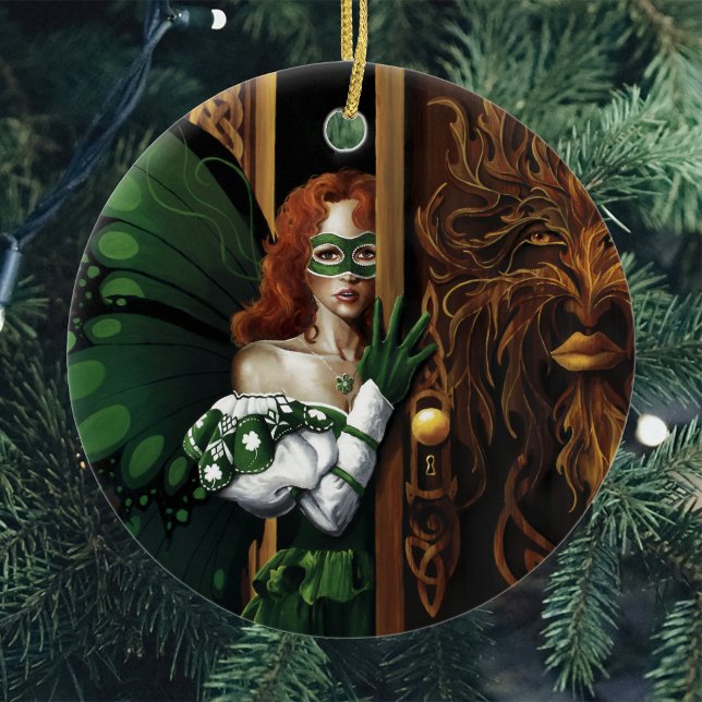 Password Fairy Green Celtic Keramikornament (Von Creator hochgeladen)
