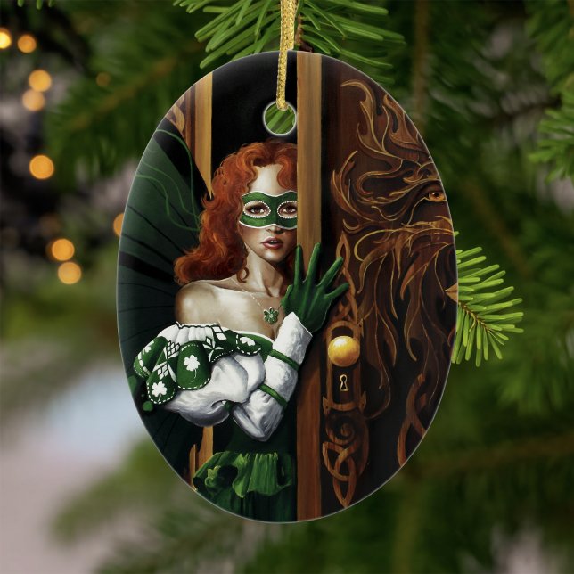 Password Fairy Green Celtic Keramikornament (Von Creator hochgeladen)