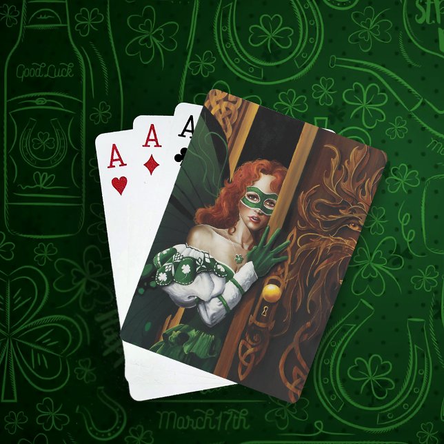 Password Fairy Green Celtic Spielkarten (Von Creator hochgeladen)