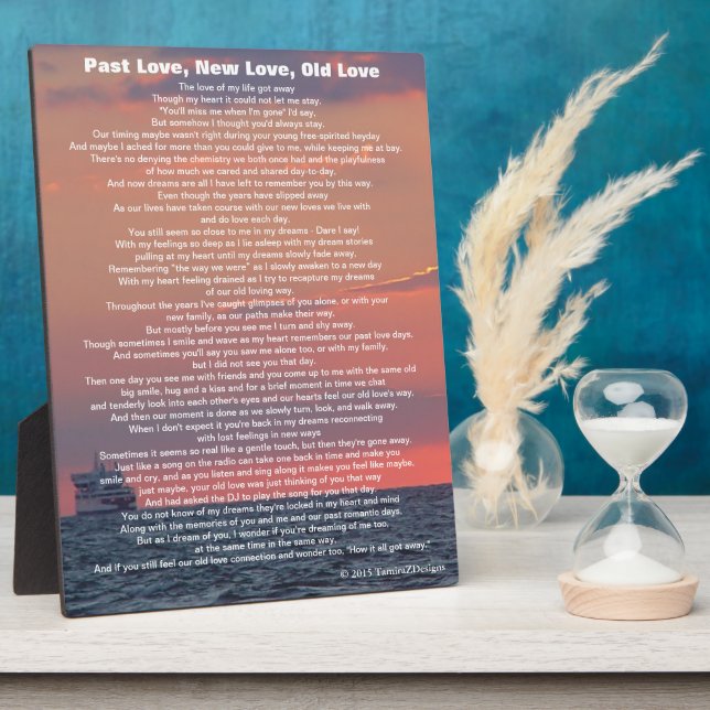 Past Love New Love Old Love Poem Ocean Fotoplatte (Seite)