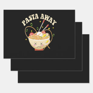 Pasta Away Funny Noodles Kawaii Japanisch Ästhetik Geschenkpapier Set