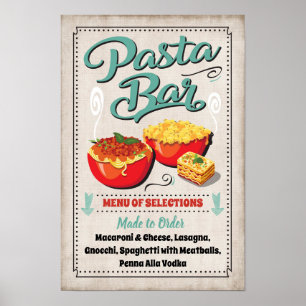 Pasta Bar Party Signierung Poster