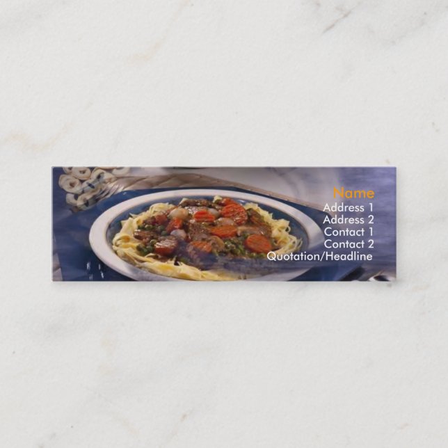 Pasta Business Card Mini Visitenkarte (Vorderseite)