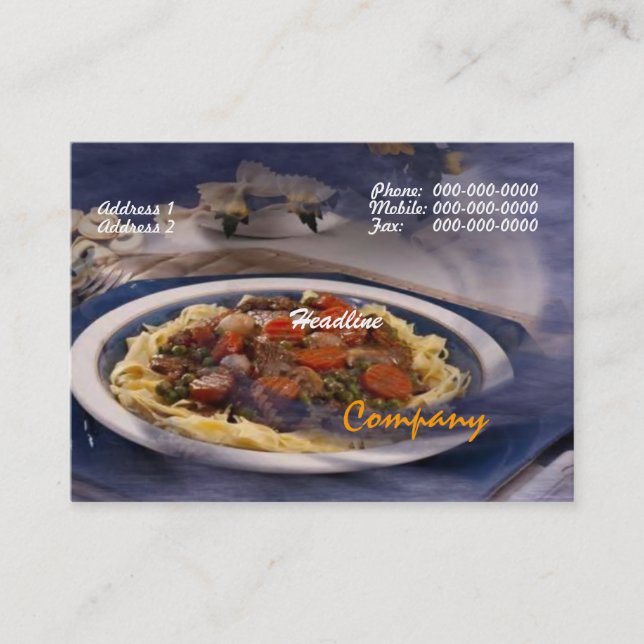Pasta Business Card Visitenkarte (Vorderseite)