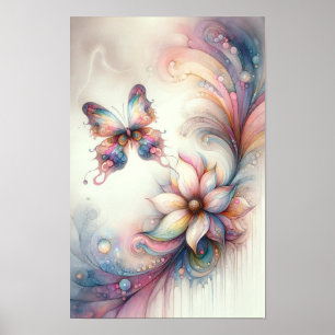 Pasta Butterfly Wall Art Poster