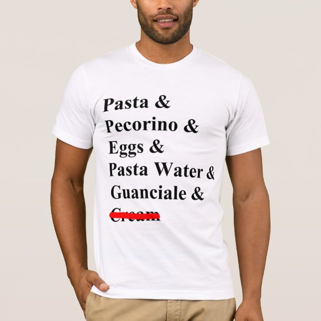 Pasta Carbonara T-Shirt (Vorderseite)