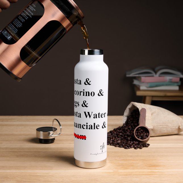 Pasta Carbonara Trinkflasche (Kaffee)