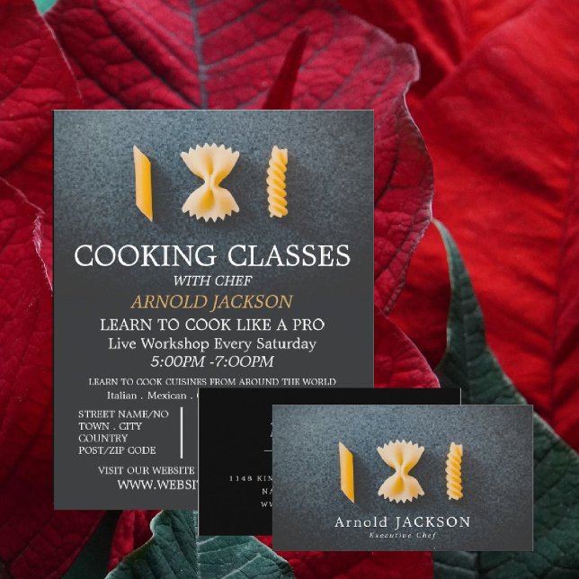 Pasta-Display, Koch, Kochen Visitenkarte (Von Creator hochgeladen)