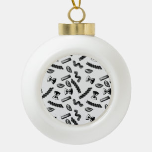 Pasta Diversity Grau Food Italien Lover Feinschmec Keramik Kugel-Ornament