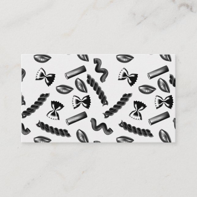 Pasta Diversity Grau Food Italien Lover Feinschmec Visitenkarte