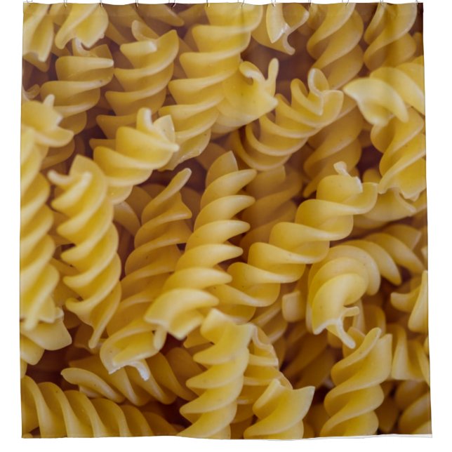 Pasta Fusilli Noodles Duschvorhang (Vorderseite)