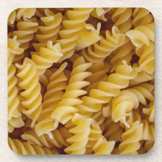 Pasta Fusilli Noodles Getränkeuntersetzer (Vorderseite)