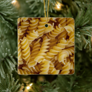 Pasta Fusilli Noodles Keramikornament
