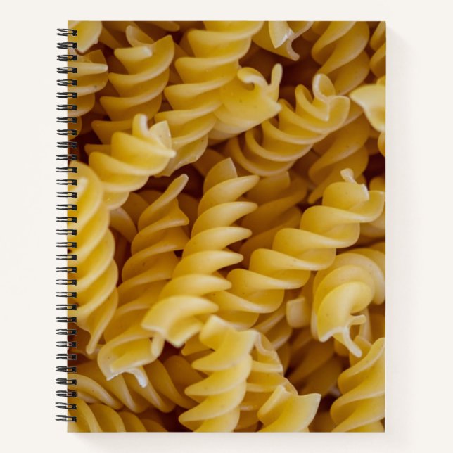 Pasta Fusilli Noodles Notizbuch (Vorderseite)