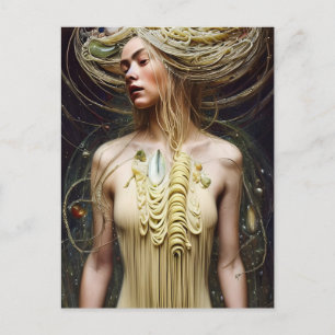 Pasta Goddess Postcard Postkarte