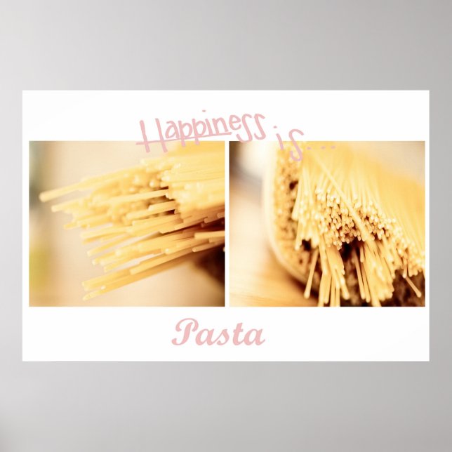 Pasta ist Glückspilster Poster (Vorne)