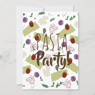 Pasta Italienisches Abendessen Utensiballs Meatbal Einladung