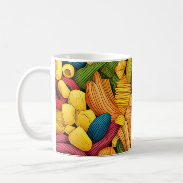 Pasta-Kunst Hintergrund Kaffeetasse (Links)