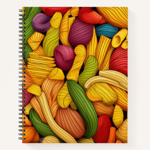 Pasta-Kunst Hintergrund Notizbuch