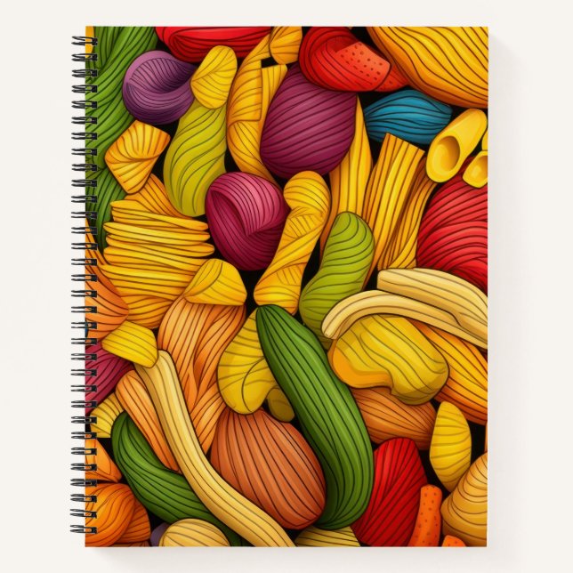 Pasta-Kunst Hintergrund Notizbuch (Vorderseite)