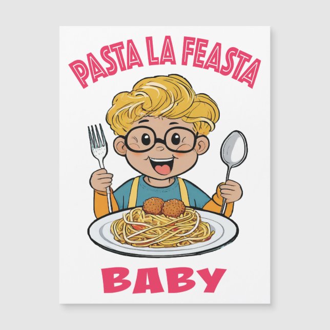 Pasta La Feasta Baby Magnetkarte (Vorderseite)