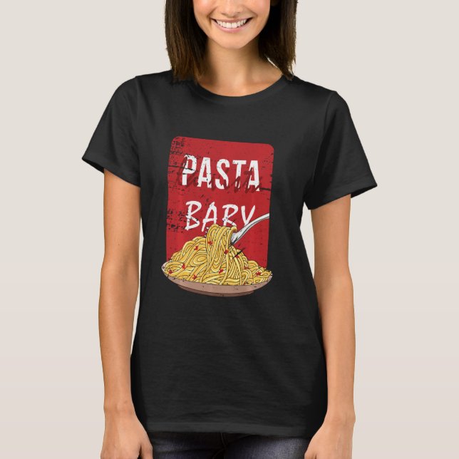 Pasta La Vista Baby Funny Spaghetti Plate T-Shirt (Vorderseite)