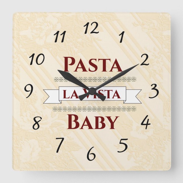 Pasta la Vista Baby Wall Uhr (Vorderseite)