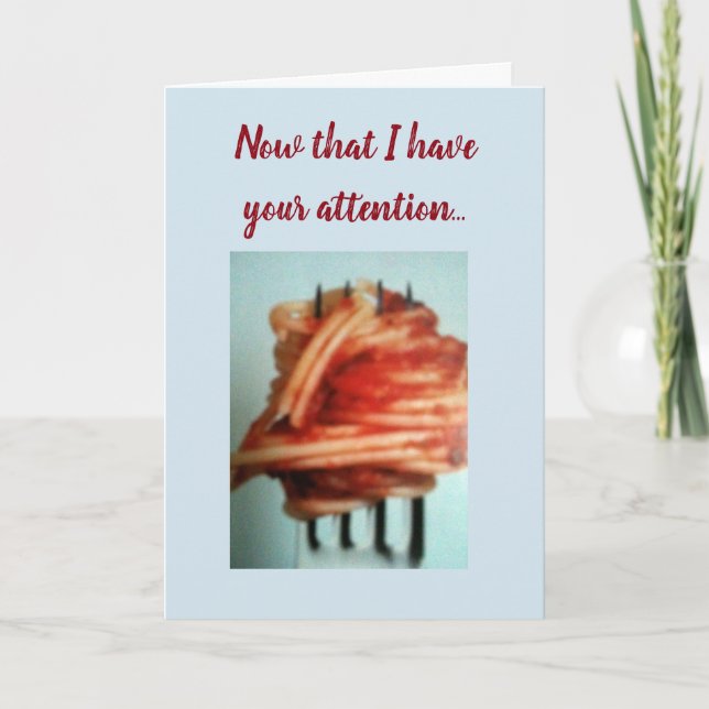 PASTA LOVER ***BRUDERS GEBURTSTAG*** KARTE (Vorderseite)