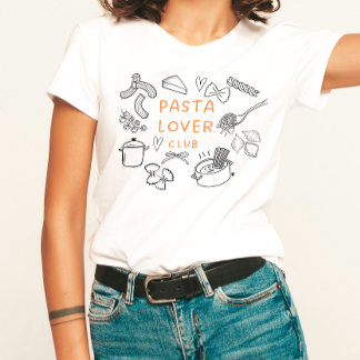 Pasta Lover Club Doodle T - Shirt