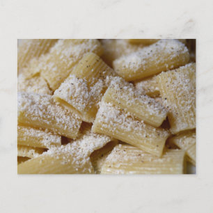 Pasta mit Parmesan-Käse Postkarte