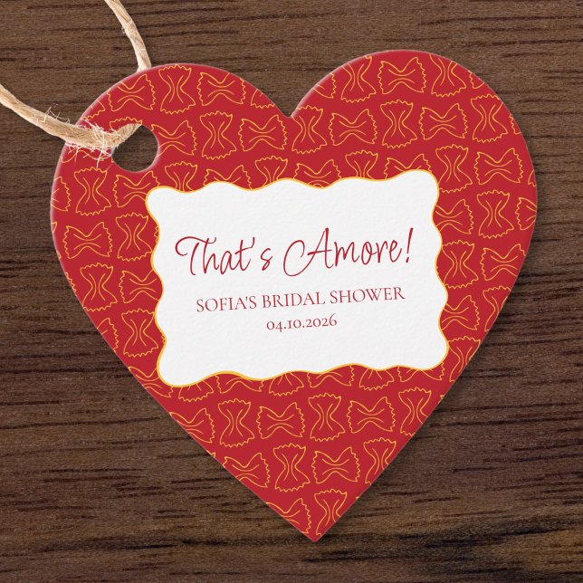 Pasta-Muster, das eher italienisches Brautparty is Geschenkanhänger (Von Creator hochgeladen)