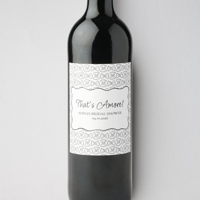 Pasta-Muster, das eher italienisches Brautparty is Weinetikett (Von Creator hochgeladen)