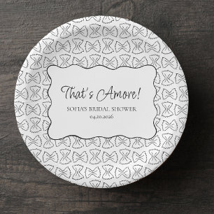 Pasta-Muster That's Amore Italienische Hochzeitsdu Pappteller