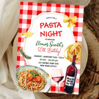 Pasta Night and Wine Adult Geburtstag Abendessen