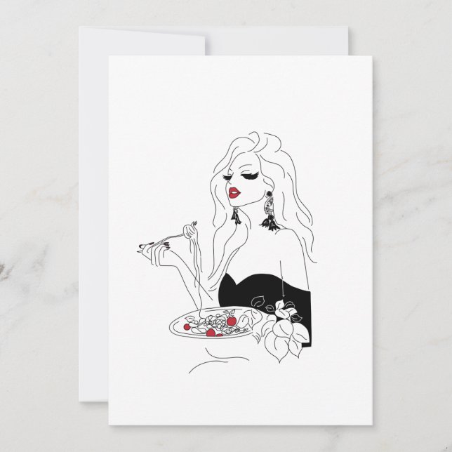 Pasta Night Einladung (Vorderseite)