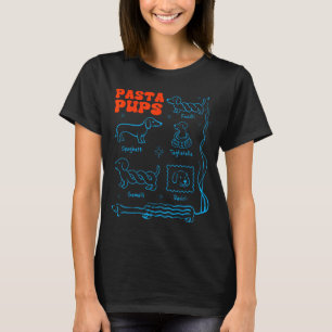 Pasta P Lustiger Dachshund Wiener Hund Pasta Foodi T-Shirt