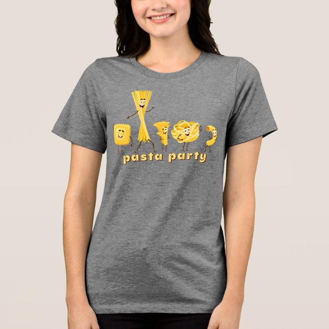 Pasta-Party Tri-Blend Shirt (Vorderseite)