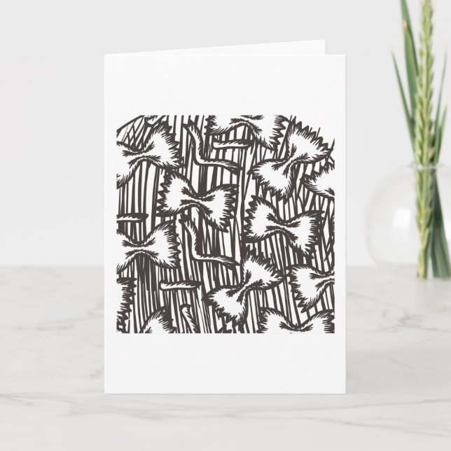 Pasta Pattern Pasta Lover Pasta Muster Karte (Vorderseite)
